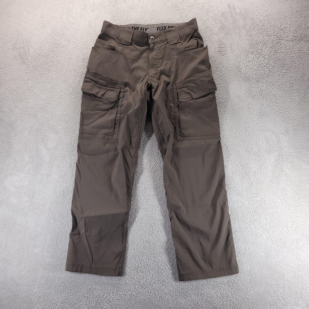 Duluth Trading Co Pants Mens 32x30 Brown Dry On The Fly Flex Cargo Hiking Relax